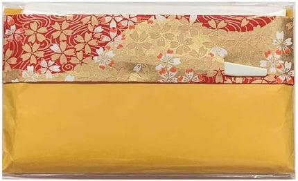 Mino Washi Japanese Toraditional Kaishi Ppaper 30 sheets of Plain Kaishi Paper in Japanese Colorful Yuzen Paper Poach with Sweet Pick [Yellow], 5.7 x 6.9 inches(145 x 175 mm)
