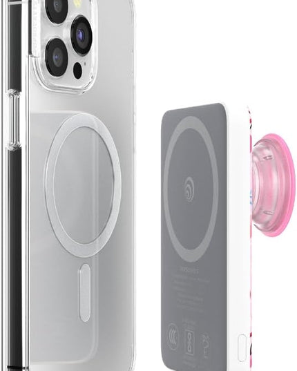 PopSockets PowerPack for MagSafe, Portable Phone Charger, Magnetic Wireless Portable Charger, 5000mAh - Cherry Bows