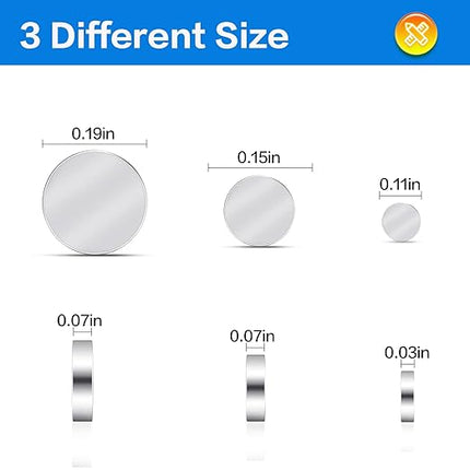 TRYMAG Small 400Pcs Rare Earth 3 Different Sizes Tiny Mini Magnets for Crafts, Small Round Fridge DIY Magnets for Miniatures,Multi-Use for Refrigerator, Office, Kitchen Cabinet, Crafts and Science