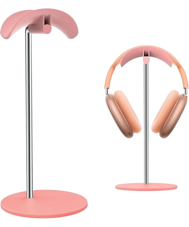 Headphone Stand, Headset Holder with Solid Base for Desk, Compatible with AirPods Max, Beats, Bose, B&O, Sony, Sennheiser, Gaming, etc (Pink)