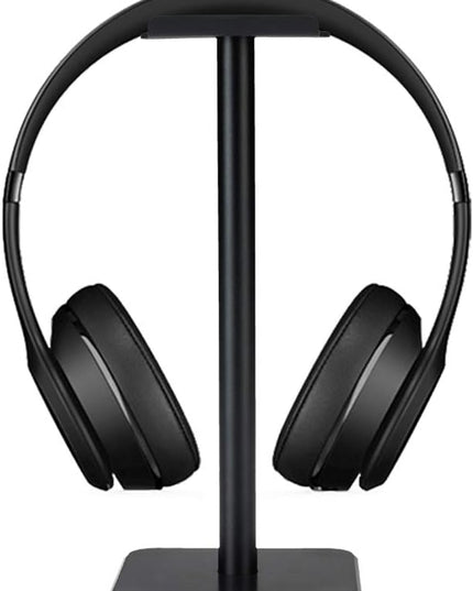 Deear Headphone Stand Gaming Headset Holder Universal Aluminum Metal Headphone Holder Hanger with Aluminum Supporting Bar Flexible Headrest ABS Solid Base for All Headphone,Black, HSB3602