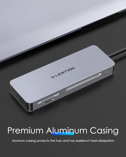LENTION USB A Card Reader, 3-in-1 USB 3.0 to CF/SD/Micro SD Card Adapter, Read for SDXC, SDHC, MMC, RS-MMC, Micro SDXC, Micro SD, Micro SDHC and UHS-I Cards, CF Type I (CB-H12, Space Gray)