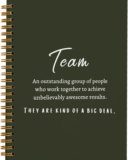 Olive Green Meeting Notebook for Work, Employee Appreciation Gifts, Team Gifts for Employees, Journals for Writing, Thank You Gifts for Women Men Leader Boss Manager Mentor Coworkers, 5.5"x8.3"