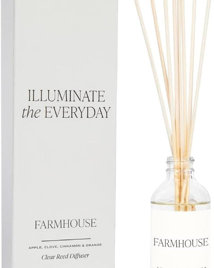 Sweet Water Decor Farmhouse Reed Diffuser Set - Apple, Orange, Pumpkin, Fall Scented Air Freshener - Scent Diffusers for Home, Long Lasting Fragrance, Made in The USA