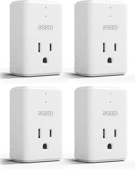 [ETL Listed] BSEED 1800W Single Outlet Mini Surge Protector for Refrigerators, PC, TV, Xbox Series X, PS5 and Home Appliances, Wall Surge Protector with LED Indicators,15A, 4 Pack