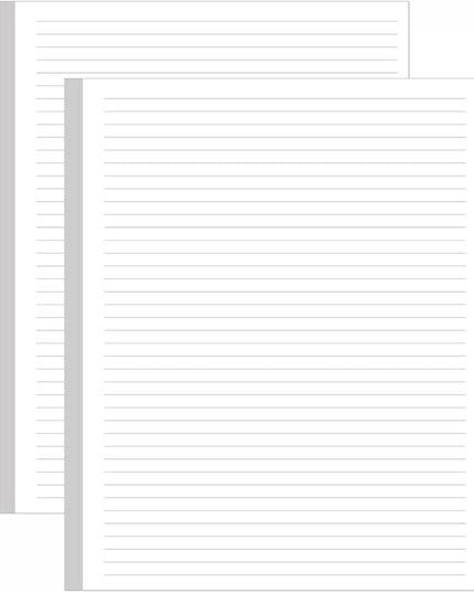 (2-Pack) Unpunched Line Paper - 200 Sheets/400 Pages Loose Leaf Paper Line Refills, Letter Size, 100gsm, White, 8.5" x 11"