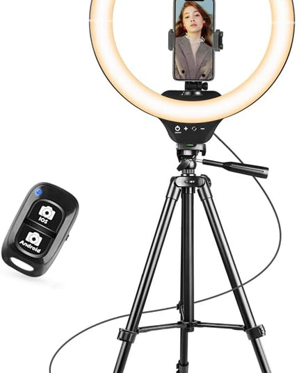 Sensyne 14" Ring Light with Tripod Stand, LED Circle Light with Phone Holder, for Photo Selfie, Video Recording, Zoom Meeting