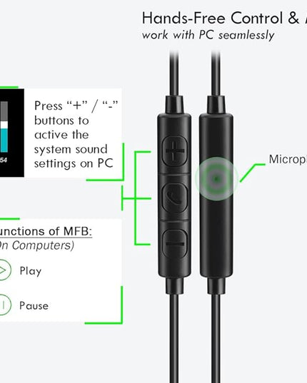 USB-C Earbuds, Compatible with Samsung, Google, OnePlus, iPhone 15/16 Smartphones, with USB Adapter for Laptop/PC, Mac, Advanced DAC Sound Card, Clear Mic, Deep Bass, Magnetic Shell