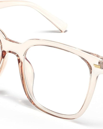 PANNER Oversized Square Blue Light Blocking Glasses for Women Men Anti Glare Reduce Eyestrain Computer Glasses