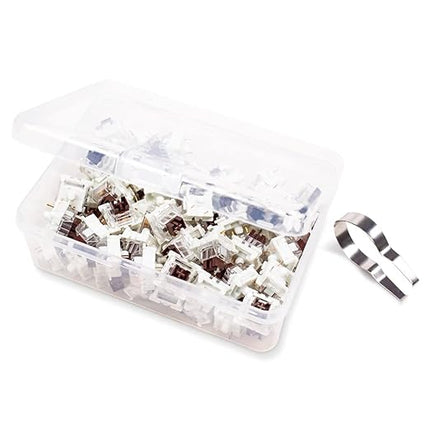 OUTEMU Switches, 3-Pin Hot Swappable - Cherry MX Equivalent DIY Replacement Pack for Mechanical Gaming Keyboards-Parent (Brown, 70 Pcs)