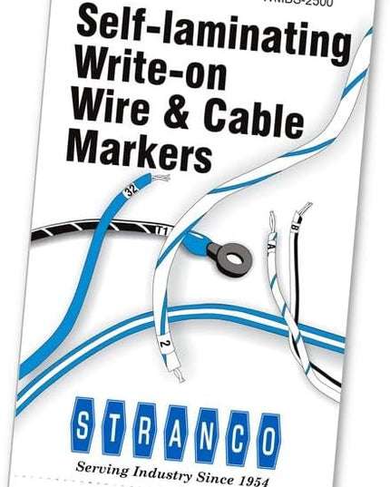 Premium Wire Marker Book for Cable Management, Vinyl-Coated, High-Tack Adhesive, Electric Panel Wire Label Stickers - 10 Pages Per Book