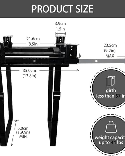 Under Desk Slide Out PC Mount with Anti-Scratch Sponge, Adjustable CPU Holder Bracket for Computer Tower (Black (Slide Access))