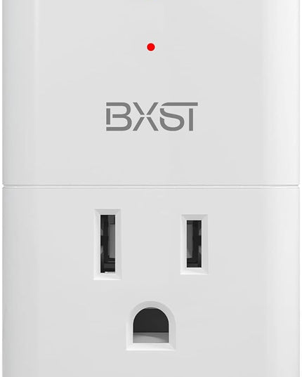 BXST 918J Single Outlet Surge Protector for Home Appliance Small Multi Function Plug with Surge Protection Wall Mount Power Suppressor for Refrigerator, TV, PC, Xbox, PS5, 120V, 1800W, 1 Pack