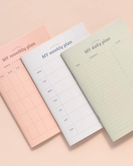 Monolike A5 My Assistant Notebook 6 SET - B Type, Monthly Plan, Weekly Plan, Daily Plan, Check List, Memo, Record