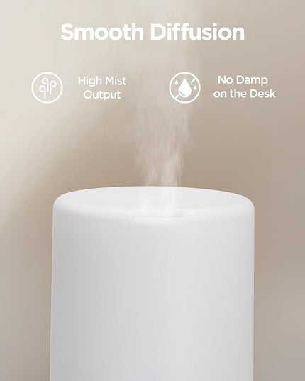 InnoGear 300ML Essential Oil Diffuser, Premium 5-in-1 Ultrasonic Aromatherapy Diffusers Scent Humidifier Aroma Diffuser Vaporizer Auto-Off Timer for Room Office Home, Brown, Medium