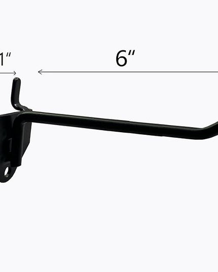 30 Packs 6-inch Long Metal Pegboard Hooks, Standard Hooks is Fit to Pegboard Panels