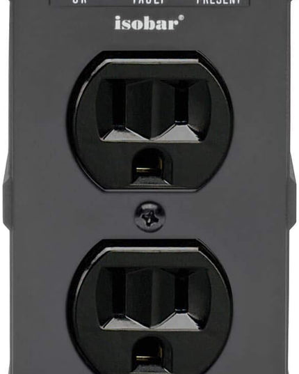 Tripp Lite Isobar ULTRABLOK Heavy Duty Outlet Extender, Wall Power Strip Surge Protector, 2 Outlets, Direct Plug-in, Black, Metal Power Strip, Industrial Garage Work Shop Bench