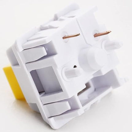 WS Yellow Mechanical Keyboard Switches, 5 Pin Pre Lubed Linear Switches for Mechanical Gaming Keyboard (35pcs)