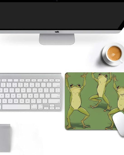 Three Dancing Frogs Square Mouse pad, Texture, Waterproof, Anti Slip Rubber Base, Computer Mouse pad, Laptop Mouse pad