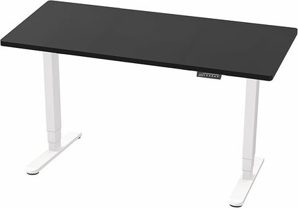 VIVO Electric 60 x 24 in Dual Motor Sit Stand Desk, Memory Height Adjustment, 2B Series, Black Top White Frame, DESK-KIT-2W6B