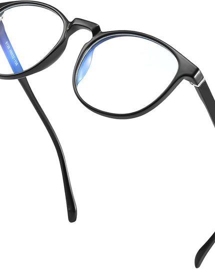 CNLO Blue Light Blocking Glasses,Computer Glasses,Anti Eyestrain, Lightweight Frame Eyeglasses,Men/Women… (Black)