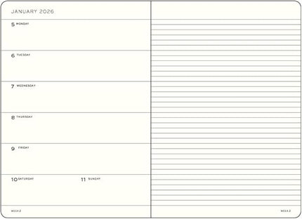 LEUCHTTURM1917 - Weekly Planner & Notebook 2026, Softcover, Paperback (B6+), Ruled, Deep Sea (Jan 1 - Dec 31, 2026)