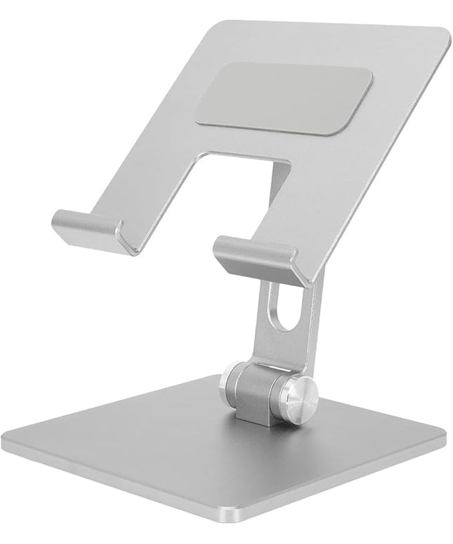 NOLITOY Foldable Aluminum Laptop Bracket and Tablet Stand Portable Height Adjustable Holder for Desk and Travel Silver Gray