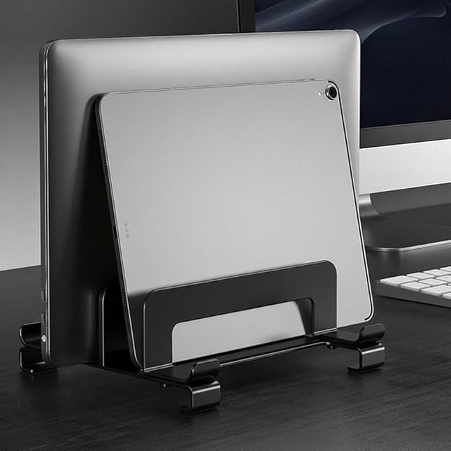 Vertical Laptop Stand Holder, Laptop Holder with Adjustable Dock, 3 in 1 Computer Stand Desktop Laptop Holder for Laptop/Tablet