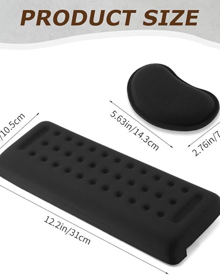 L-Shaped Desk Elbow Pad for Desk, Wrist Rest for Mouse, Memory Foam Elbow Pads with Non-Slip, Ergonomic Desk Edge Cushion, Wrist Support Arm Rest for Office and Gaming