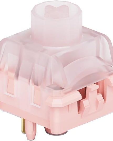WS BigLucky Keyboard Switches Clicky: 5 Pins 40gf Pre-Lubed Mechanical Keyboard Clicky Switches for Mechanical Gaming Key Board 35Pcs (Pink)