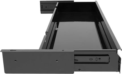 FFanhia 30 Inch Under Desk Mounted Sliding Pull-out Drawer Storage for Sit Stand Workstation Office(Applicable Table Thickness: 0.79in) Black