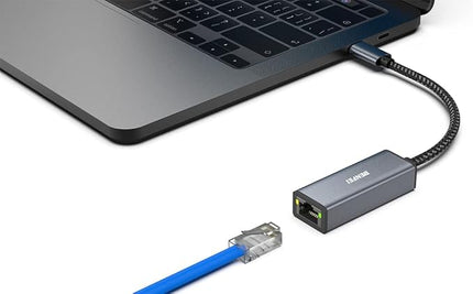 BENFEI 2 Pack USB-C to Ethernet Adapter, USB Type-C (Thunderbolt 3/4) to RJ45 Gigabit Ethernet LAN Network Adapter Compatible with iPhone 15 Pro/Max, MacBook Pro/Air 2023, iPad Pro, iMac, S23, XPS 17