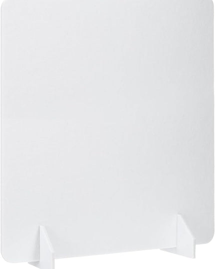 PATIKIL Desk Dividers 24" x 24", 1 Pack Desk Privacy Panel Freestanding Noise Reducing Partition Acoustic Panel with 2Pcs Support Feet for Testing Office Home Library, Pure White Style A