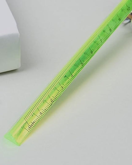 Triangular Ruler 15CM Plastic Straight Ruler Practical Student Stationery Dual Scale Measuring Tool Office School Supplies Random Color