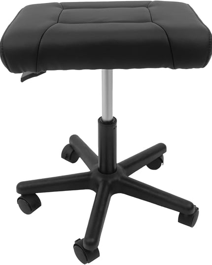 TFCFL Adjustable Height Foot Rest Stool with 5 Wheels, Footrest Stool Under Desk, Office Foot Chair with Soft Cushion, Ergonomic Footstool for Home, Office, Massage Parlors, Beauty Salons