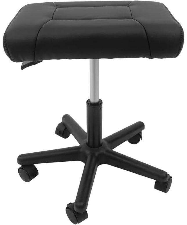 TFCFL Adjustable Height Foot Rest Stool with 5 Wheels, Footrest Stool Under Desk, Office Foot Chair with Soft Cushion, Ergonomic Footstool for Home, Office, Massage Parlors, Beauty Salons
