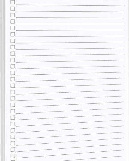 321Done Checklist Notepad Planning Pad - 50 Sheets (5.5x 8.5) To Do Tear Off, Checkbox List - Made in USA - Blank Plain White