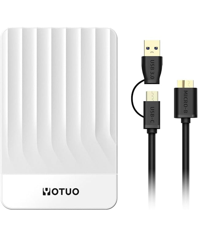 Portable External Hard Drive Storage Expansion Mobile HDD USB 3.0 for PC, Mac, Desktop, Laptop, PS4, PS5, Xbox One X/S, Xbox 360, Xbox Series X/S, Office & Game (White, 750GB)