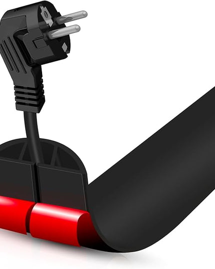 Floor Cord Cover Self Adhesive Cord Hider,3.3FT Cable Management, Extension Strip Protector for Wires, Prevent Cable Trips for Offices, Gyms, Exhibitions Cavity:0.39"(W) x 0.27"(H) Black