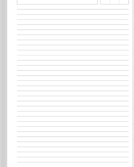 Unpunched Lined Refill Paper - A5 Loose Leaf Paper for Ring Binder/Discbound Notebook Planner Inserts, 100 Sheets/200 Pages,100gsm Ruled White Pages, 5.8" x 8.25”