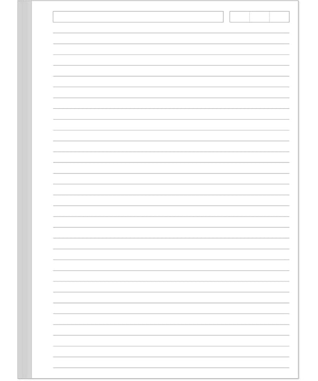 Unpunched Lined Refill Paper - A5 Loose Leaf Paper for Ring Binder/Discbound Notebook Planner Inserts, 100 Sheets/200 Pages,100gsm Ruled White Pages, 5.8" x 8.25”