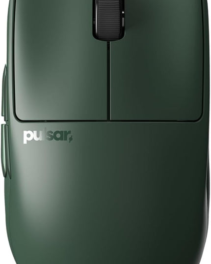 Pulsar Gaming Gears X2 v2 mini Wireless Gaming Mouse, Founder's Edition, Ultra Lightweight 1.80 oz (51 g), Symmetrical, Optical Switch, 2.4 Ghz 1 ms, 26000 DPI, PAW3395 Sensor (Mini, Wireless, Green)