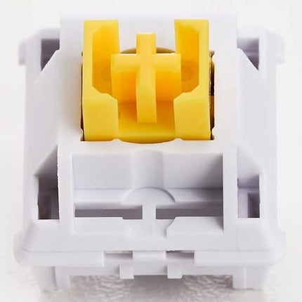 WS Yellow Mechanical Keyboard Switches, 5 Pin Pre Lubed Linear Switches for Mechanical Gaming Keyboard (35pcs)