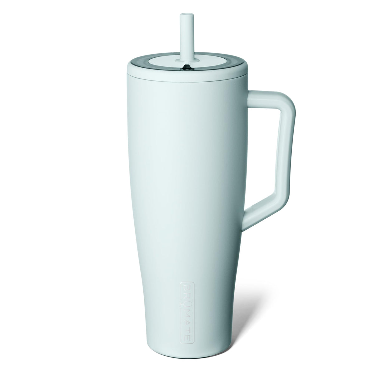 BrüMate Era 40 oz Tumbler with Handle and Straw | 100% Leakproof Insulated Water Bottle Tumbler with Lid and Flexible SoftSip Straw | Made of Stainless Steel | Cup Holder Friendly | 40oz (Blue Agave)