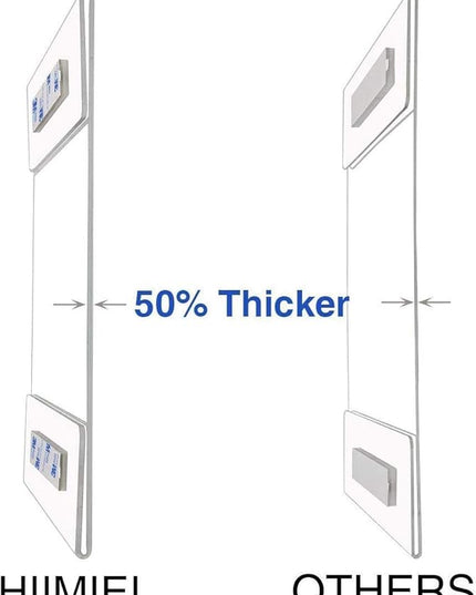 HIIMIEI 24 Pack Clear Acrylic Wall Mount 8.5x11 Sign Holder, Portrait Door Plexiglass Display Sign Holder Adhesive with 3M Tape, Plastic Photo Ads Frames Used in Office Hospital Hotel Store