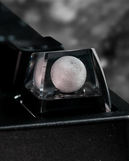 Mercury Planet Artisan Keycap R1 SA Profile Custom Solar System Planets Keycaps 1U ESC Handmade Resin Gaming Galaxy Key Cap Cherry MX Switch Compatible Mechanical Keyboard Space Lover Gift