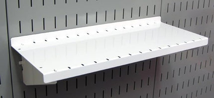 Wall Control Shelf 6in Deep Pegboard Shelf Assembly Pegboard and Slotted Tool Board – White