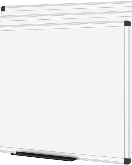 VIZ-PRO Magnetic Dry Erase Board, 48 X 24 Inches, 3 Pack, Silver Aluminium Frame