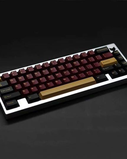 Sumgsn 163 Keys Double Shot Keycaps Cherry Profile Red Samurai Keycaps Set Fit for 61/64/87/104/108 Cherry Mx Switches ISO ANSI Layout Mechanical Keyboard