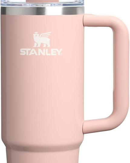 STANLEY Quencher H2.0 Tumbler with Handle and Straw 30 oz | Flowstate 3-Position Lid | Cup Holder Compatible for Travel | Insulated Stainless Steel Cup | BPA-Free | Peach Whip Gloss